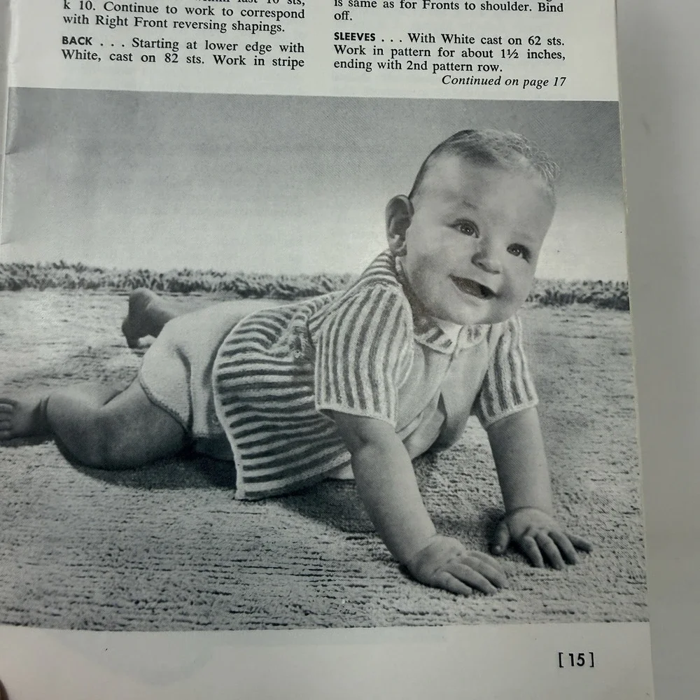 Coats & Clark's Book 115 Woolies for Babies Vintage Red Heart Yarn Patterns '59